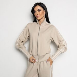 Beigefarbener Kapuzenpulli