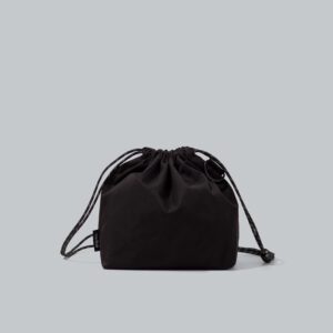 Schwarze Ledertasche