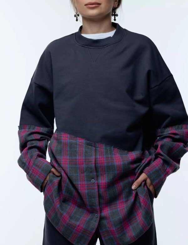 Schwarz-blaues Sweatshirt